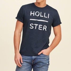 Hollister Men’s Large Logo Graphic Tee - Navy